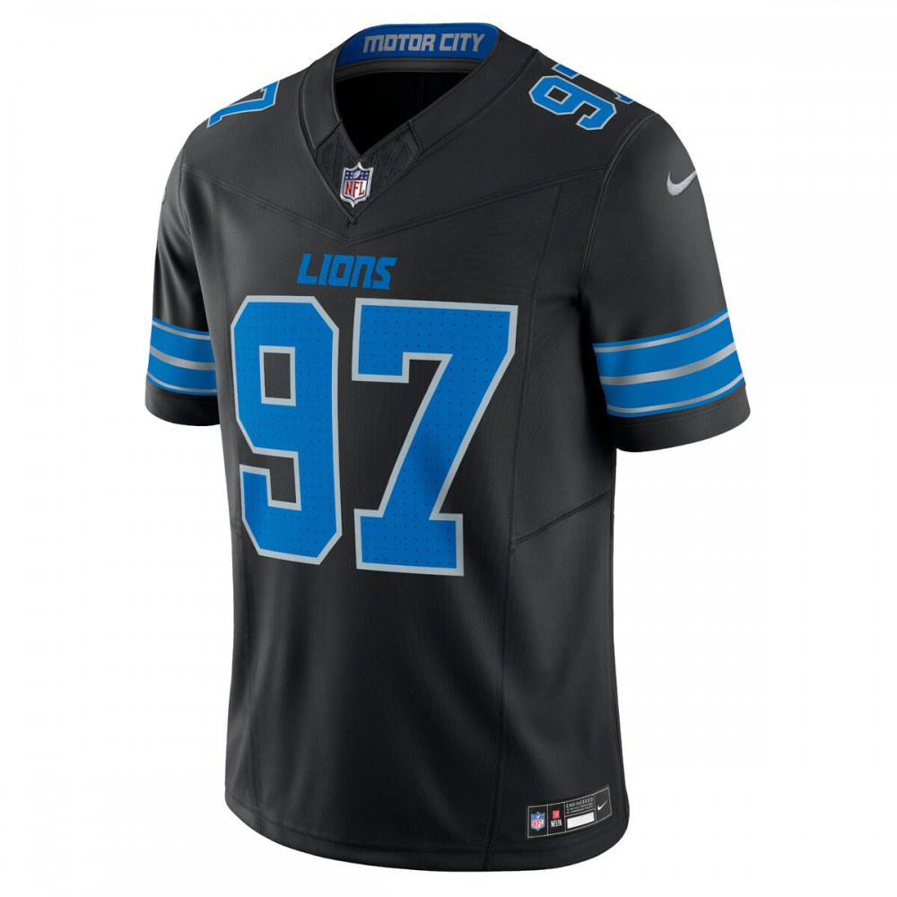 Aidan Hutchinson Detroit Lions Nike 2nd Alternate Vapor F.U.S.E. Limited Jersey - Black-Profan Arena